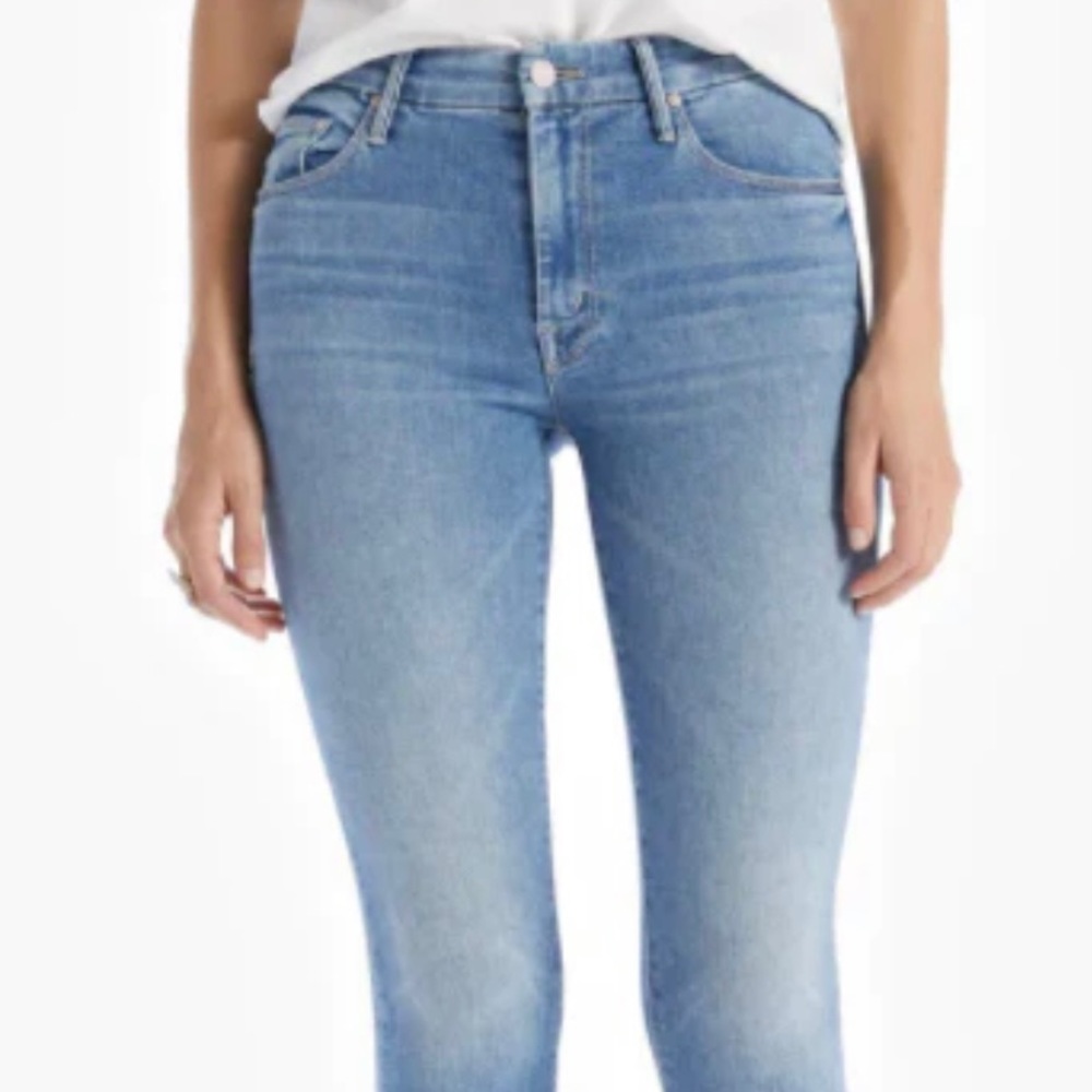 MOTHER high waisted looker crop jeans